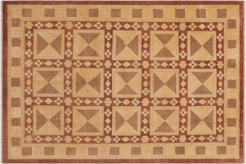 handmade Transitional Kafkaz Chobi Ziegler Beige Tan Hand Knotted RECTANGLE 100% WOOL area rug 9 x 12